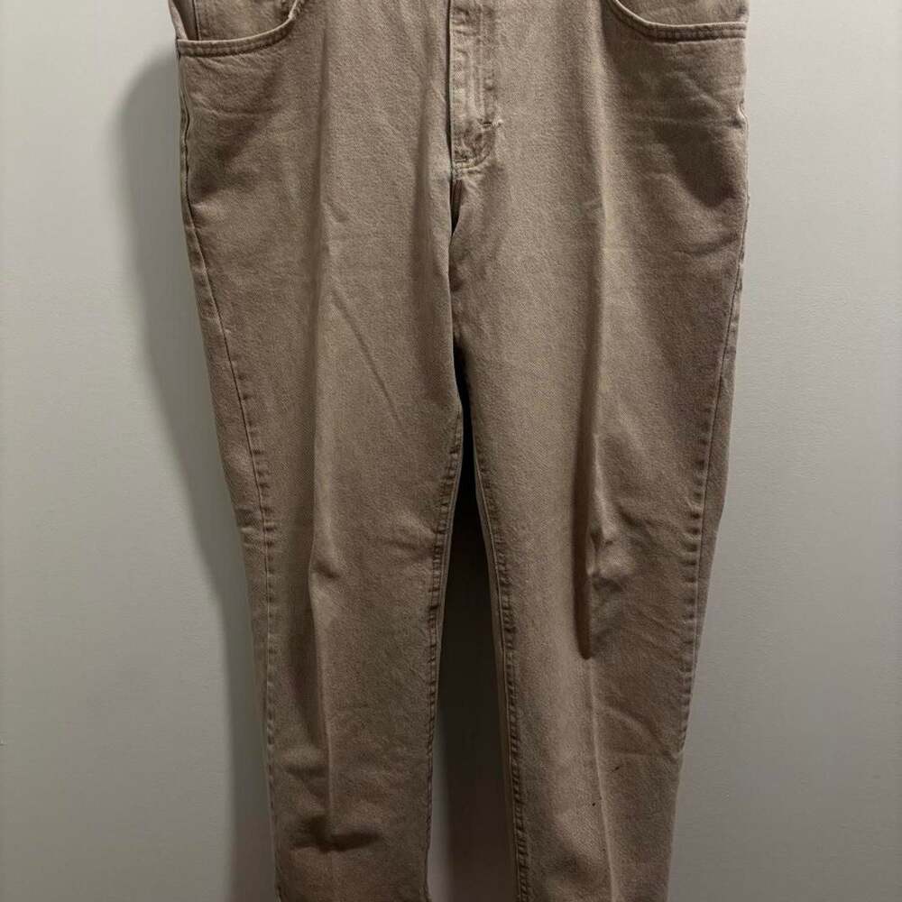 Vintage Lee Relaxed Straight Leg Beige Denim Jeans Beige Wash